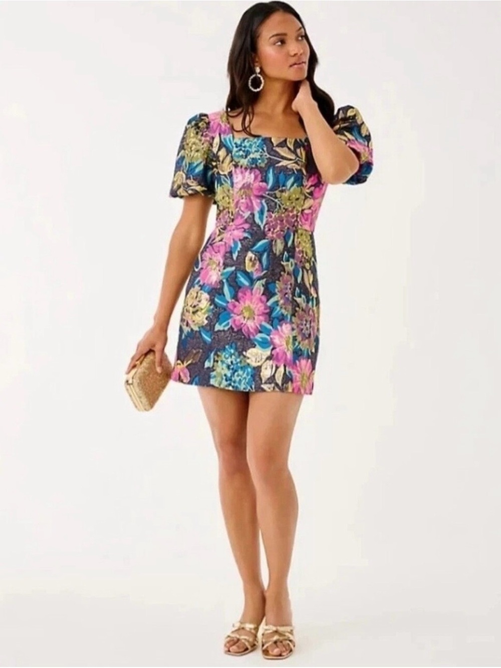 NWT Lilly Pulitzer Booker Skirted Romper Multi Canopy Blooms Floral J Size 8